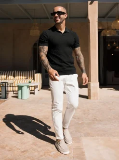 MAUVAIS Black Nerano Knit Polo