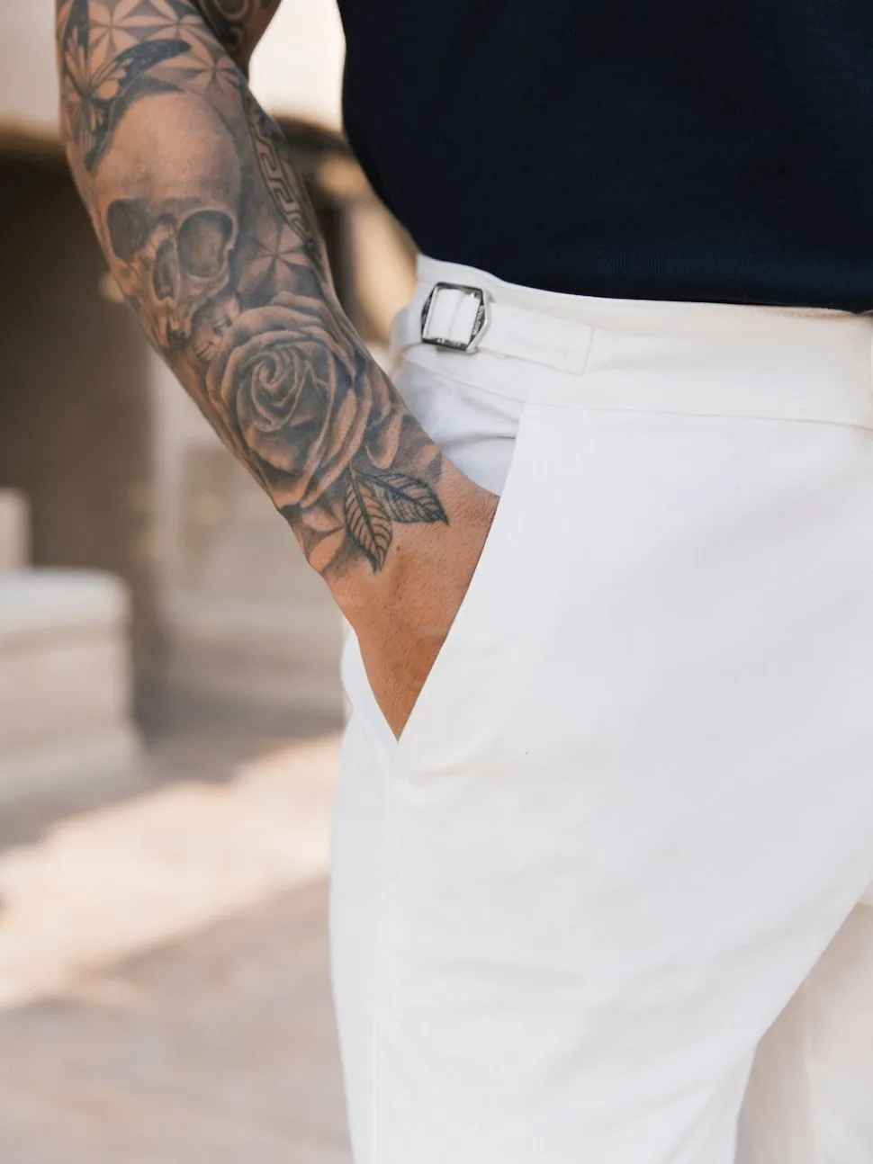 MAUVAIS White Beaufort Stretch Chinos