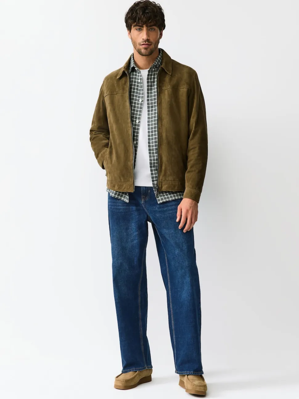 Mid Blue Baggy Fit Authentic Stretch Denim Jeans
