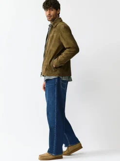 Mid Blue Baggy Fit Authentic Stretch Denim Jeans