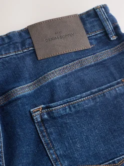 Mid Blue Baggy Fit Authentic Stretch Denim Jeans