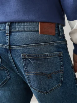 Mid Blue Regular Tapered Fit Signature Selvedge Denim Jeans