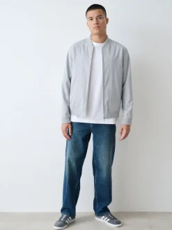 Mid Blue Relaxed Fit Authentic Stretch Denim Jeans