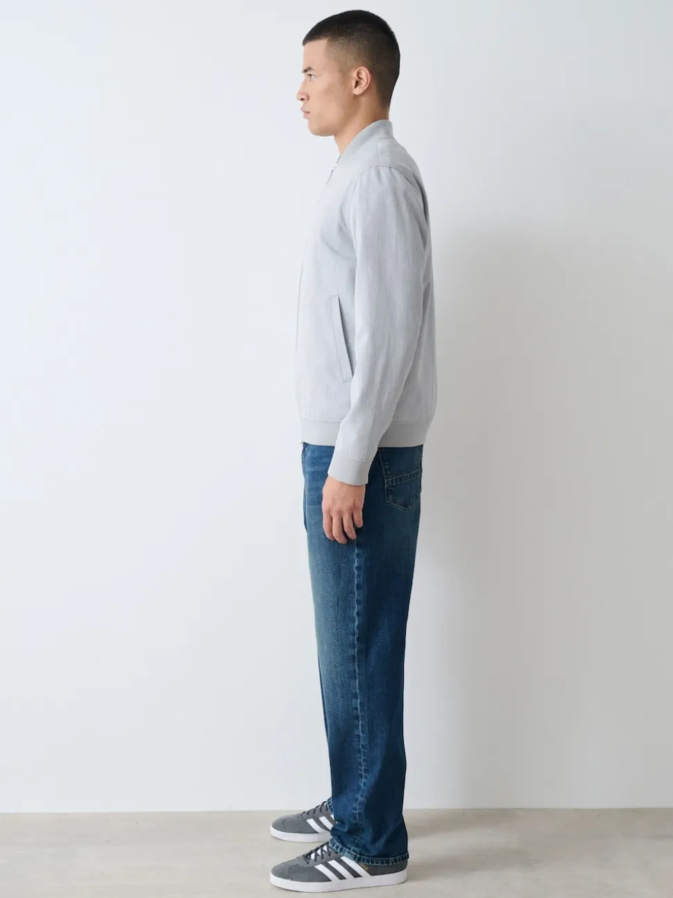 Mid Blue Relaxed Fit Authentic Stretch Denim Jeans