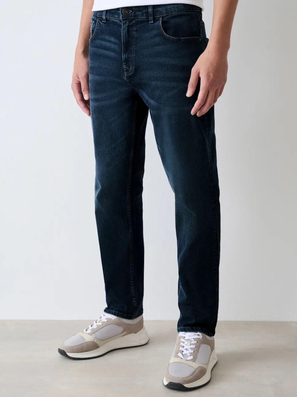 Mid Blue Slim Fit Authentic Stretch Denim Jeans