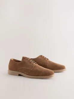 Mink Brown Suede Derby Shoes