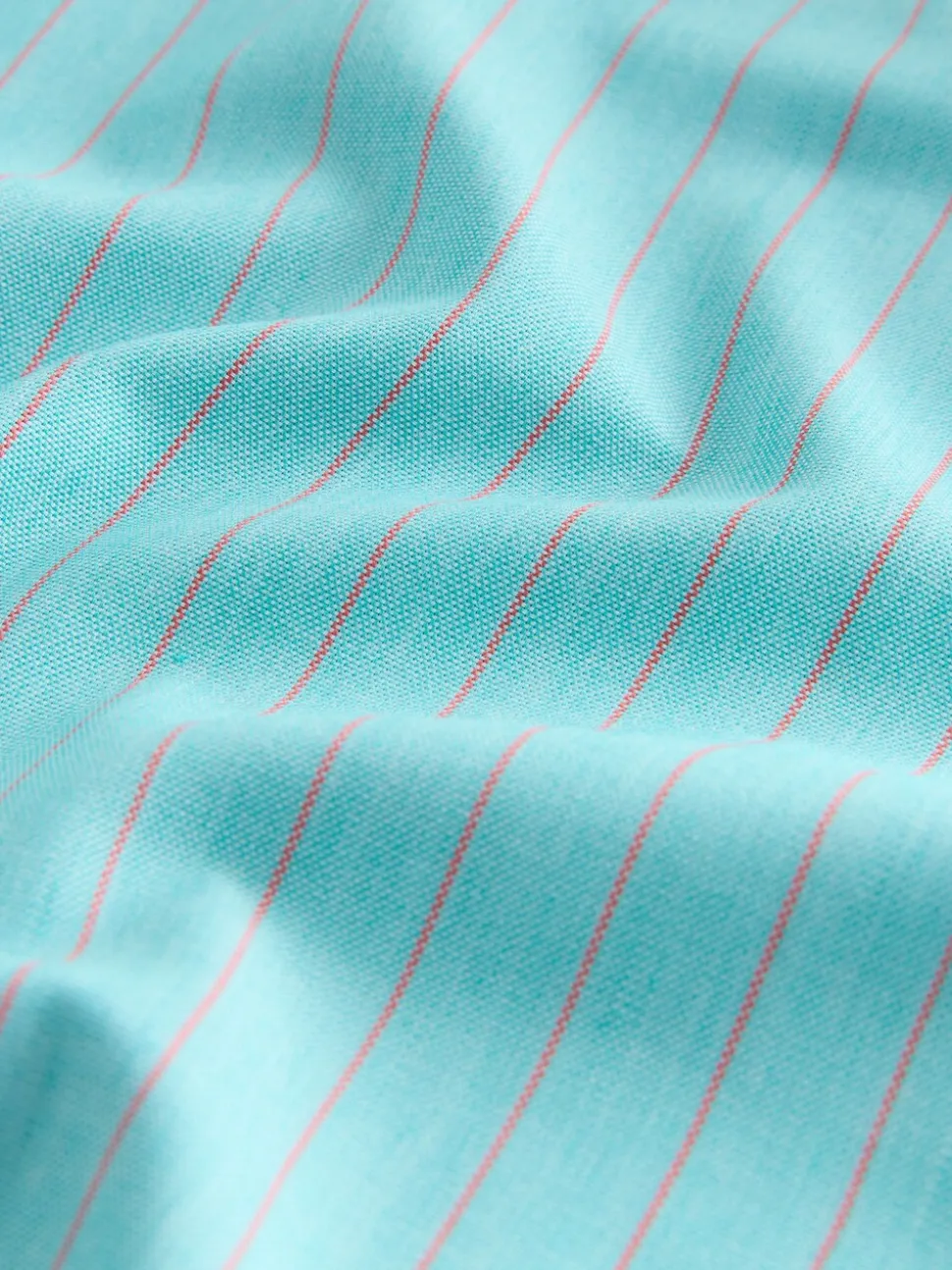 Mint Green Stripe Regular Fit Easy Iron Button Down Oxford Shirt