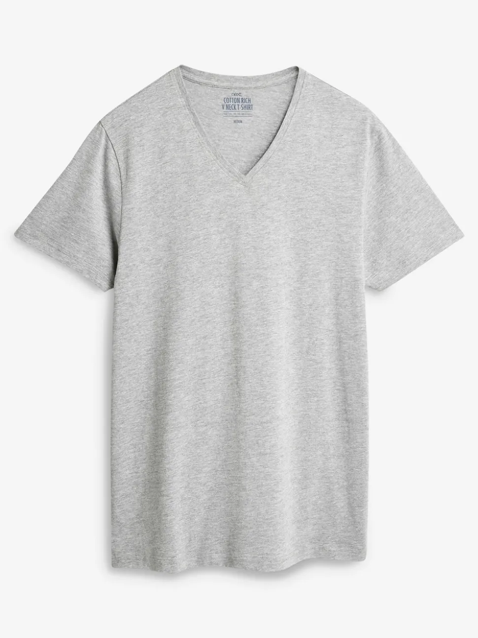 Mixed Slim Fit 100% Cotton V-Neck Layering T-Shirts 5 Pack