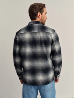 Monochrome Ombre Check Shacket