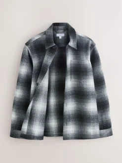 Monochrome Ombre Check Shacket