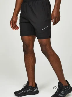 Monterrain Black Form Woven Running Shorts