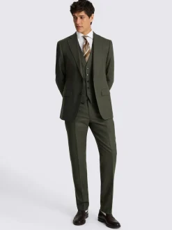 MOSS Army Green Tailored Performance Suit Jacket