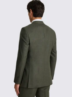 MOSS Army Green Tailored Performance Suit Jacket