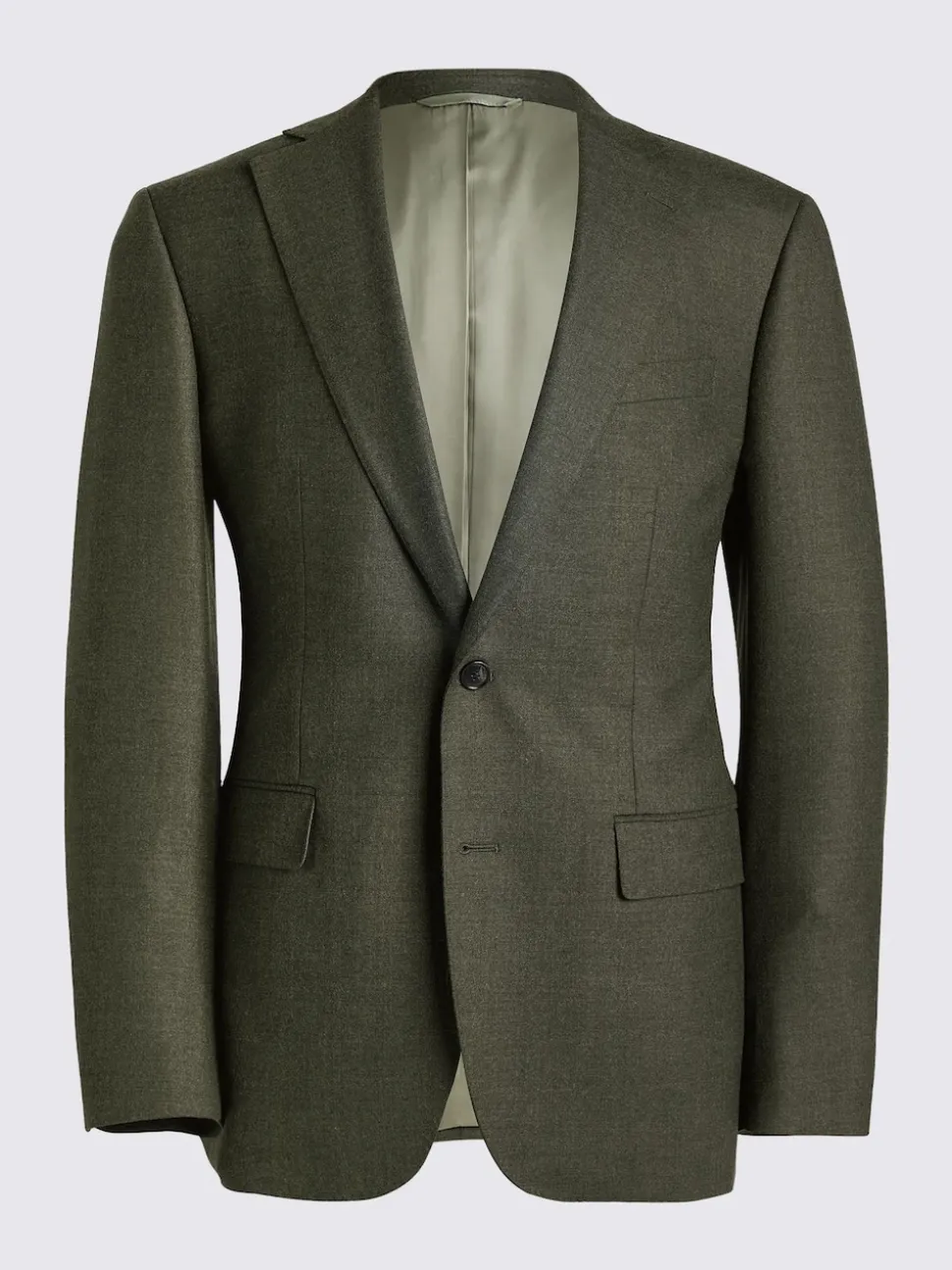 MOSS Army Green Tailored Performance Suit Jacket