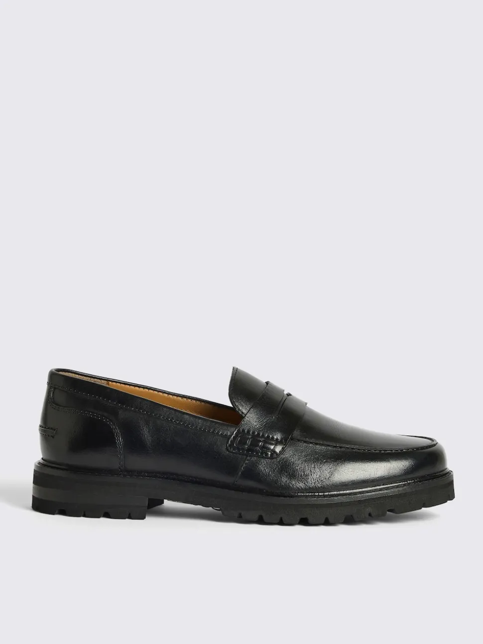 MOSS Black Camden Chunky Loafers