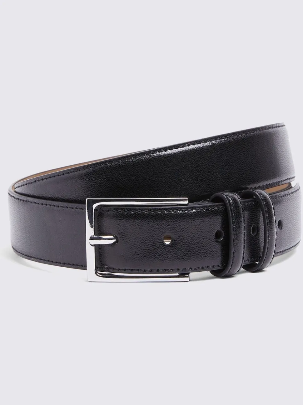 MOSS Black Classic Leather Belt