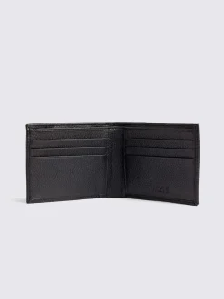 MOSS Black Grained Leather Wallet