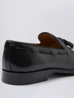 MOSS Black Highgate Tassel Loafers