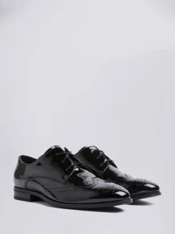 MOSS Black Patent Kensington Dress Brogues
