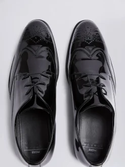 MOSS Black Patent Kensington Dress Brogues