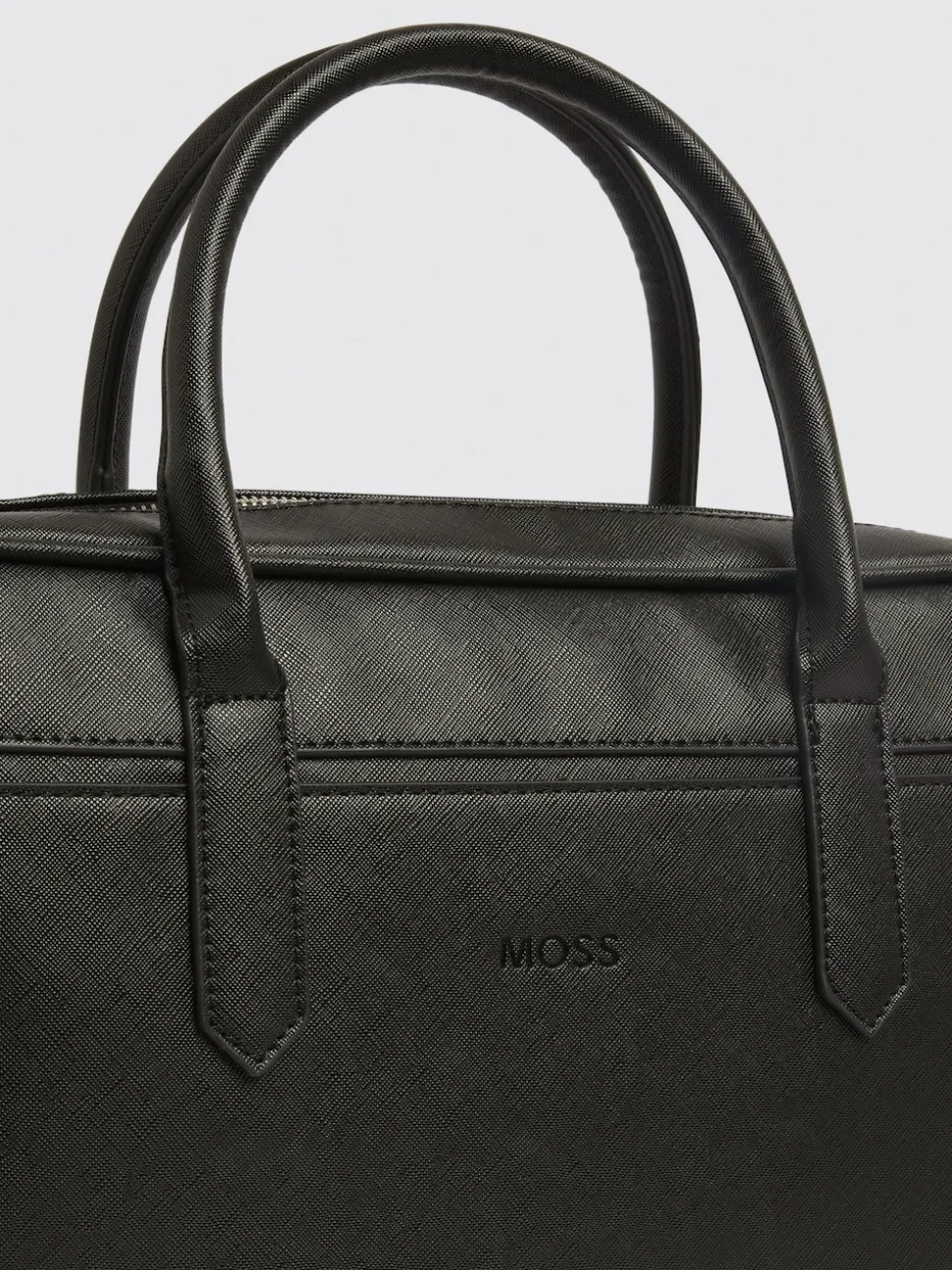 MOSS Black Saffiano Attache Bag