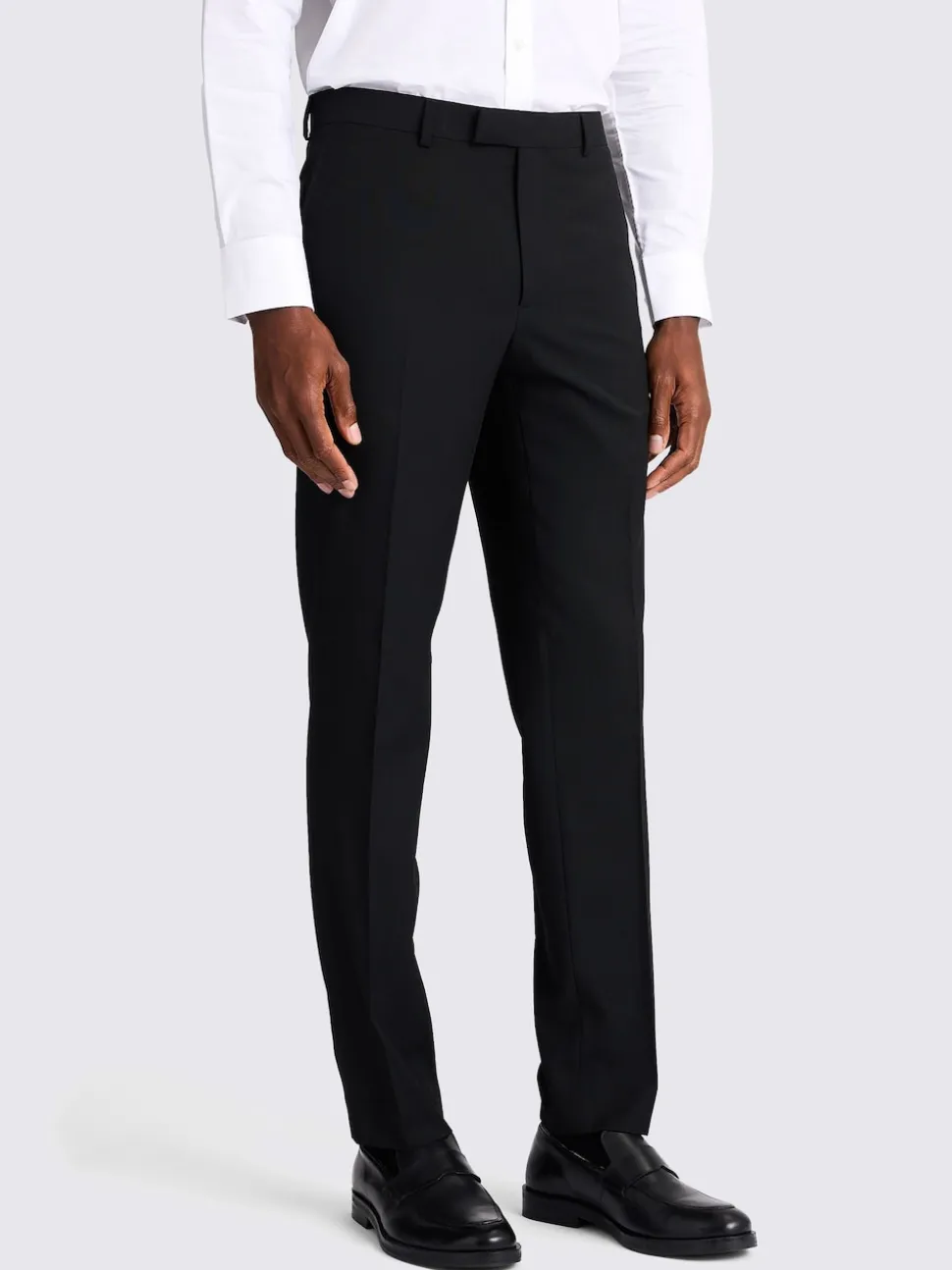 MOSS Black Slim Regular Fit Stretch Suit Trousers