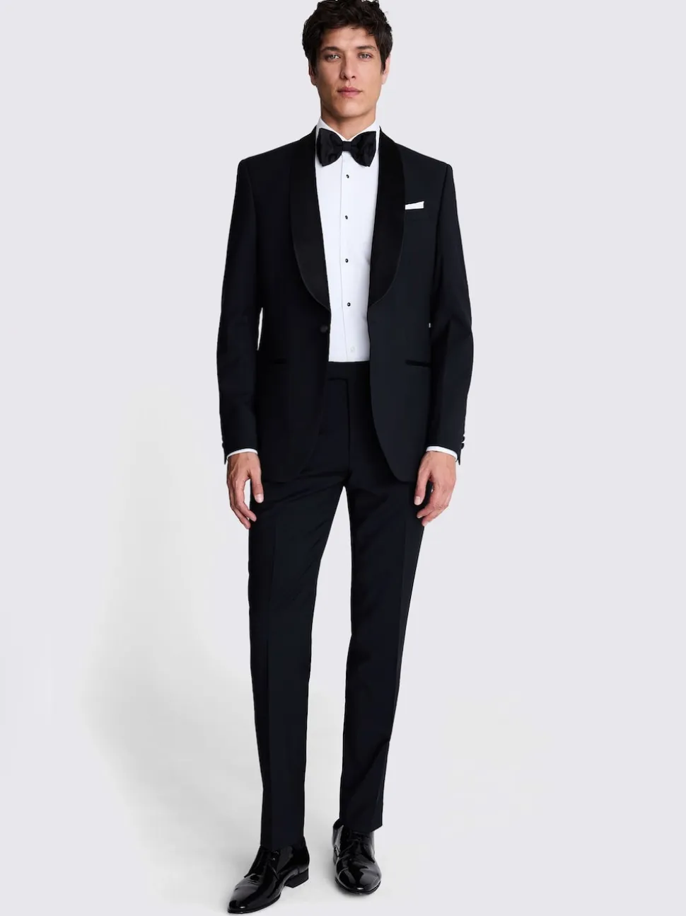 MOSS Black Tailored Fit Shawl Lapel Tuxedo Jacket