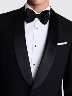 MOSS Black Tailored Fit Shawl Lapel Tuxedo Jacket