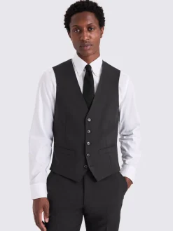 MOSS Black Tailored Performance Suit Waistcoat