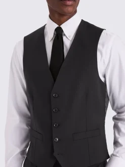 MOSS Black Tailored Performance Suit Waistcoat