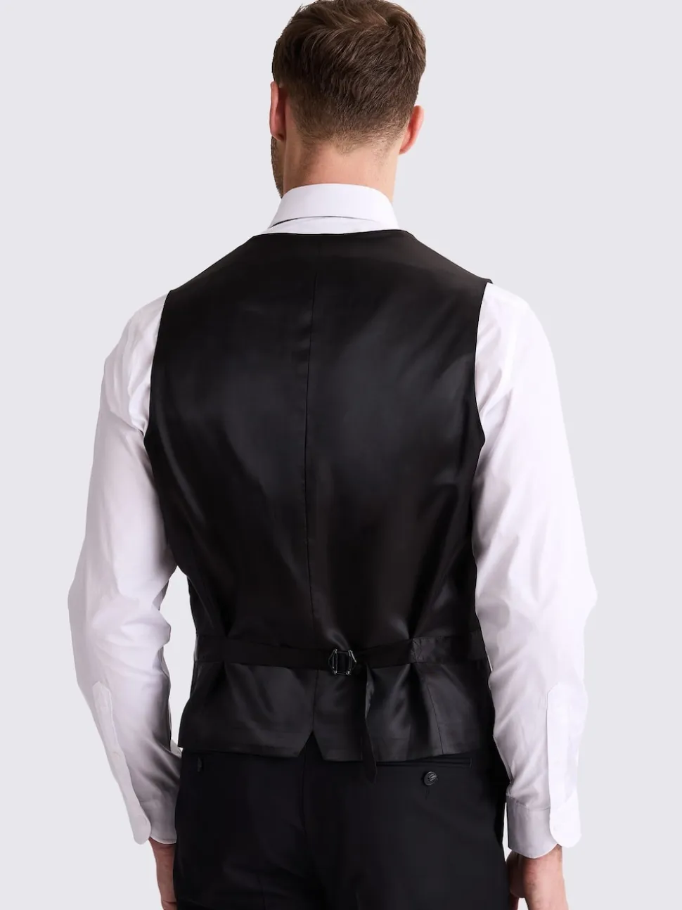 MOSS Black Tailored Regular Fit Stretch Suit Waistcoat
