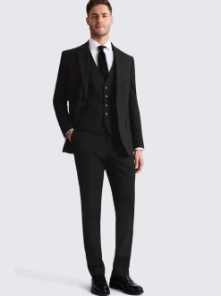 MOSS Black Tailored Regular Fit Stretch Suit Jacket