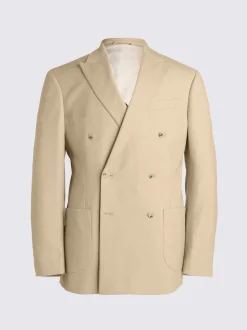 MOSS Blonde Camel Tailored Double Breasted Suit Jacket