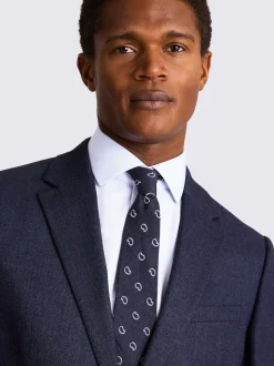 MOSS Blue Slim Twisted Suit Jacket