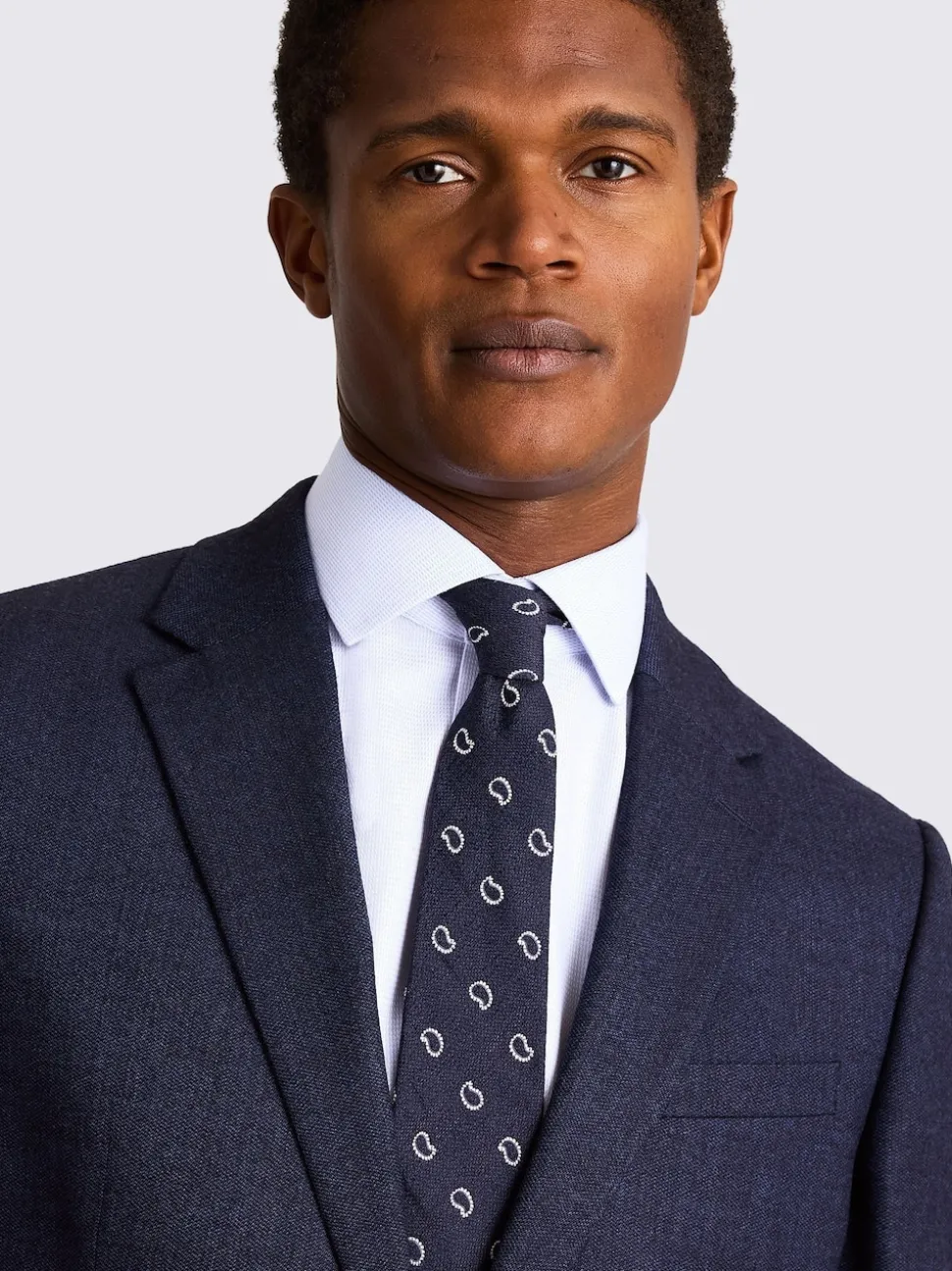 MOSS Blue Slim Twisted Suit Jacket