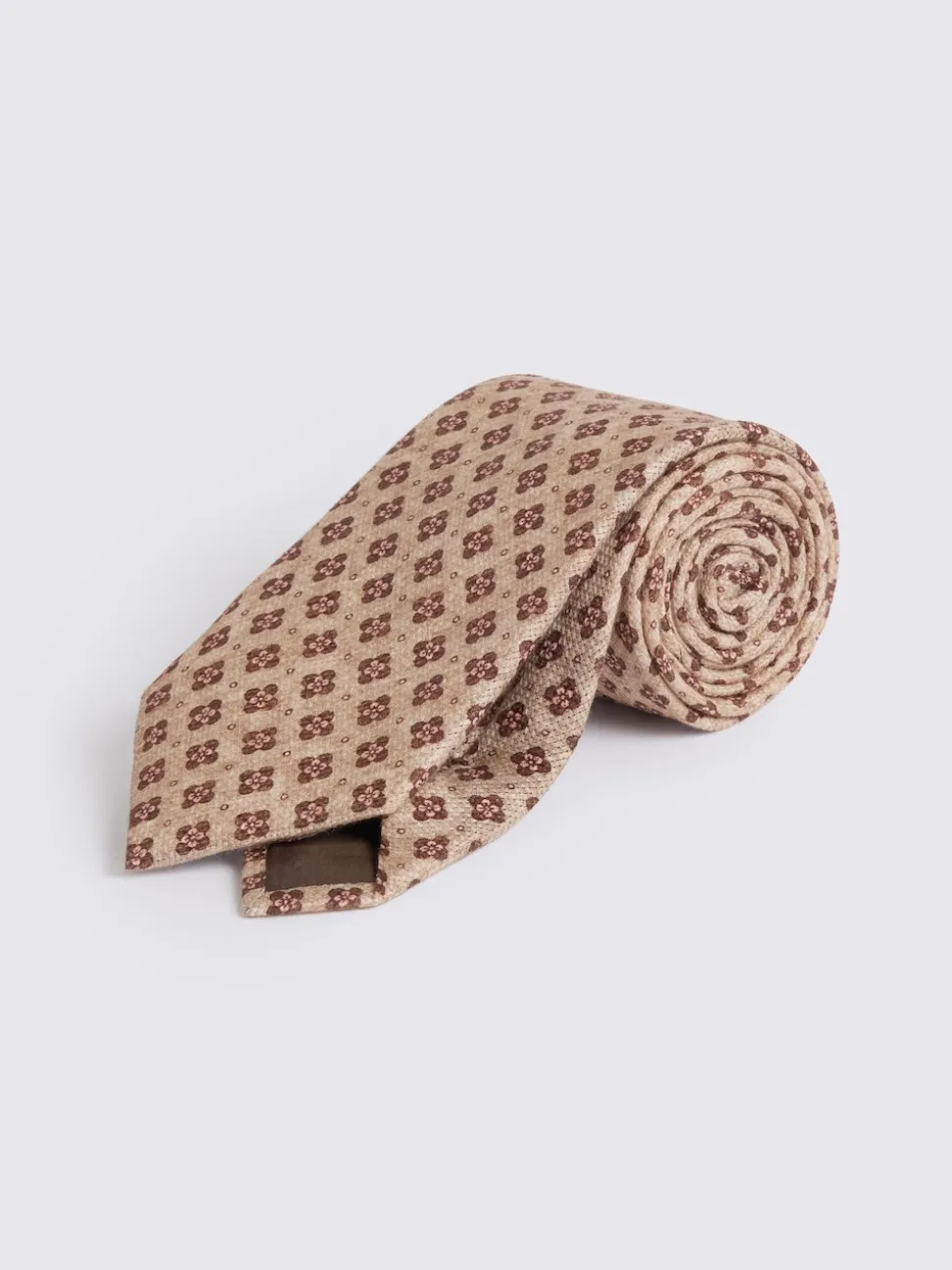 MOSS Brown Bottinelli Medallion Tie