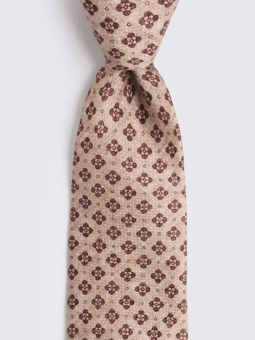 MOSS Brown Bottinelli Medallion Tie