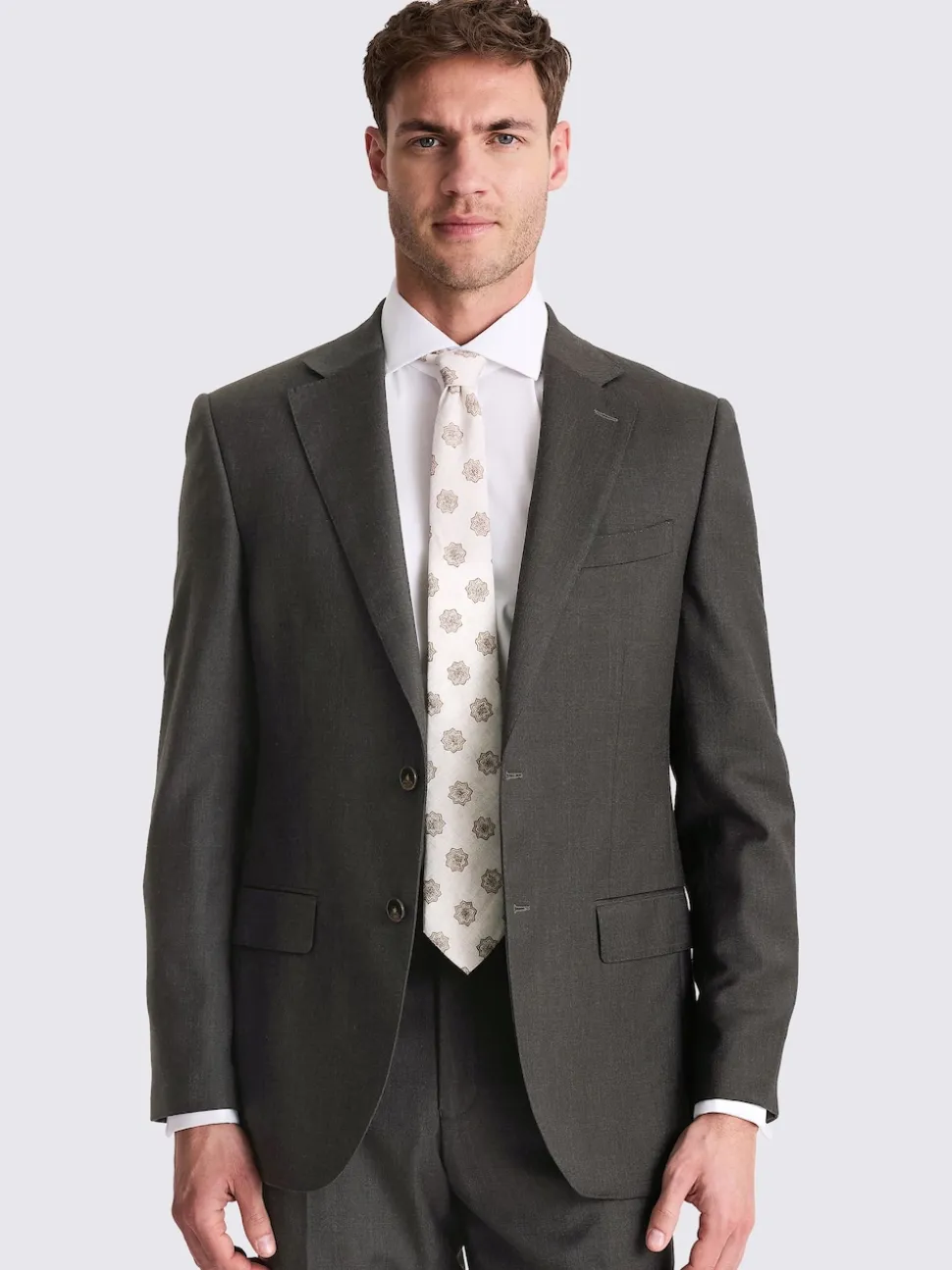 MOSS Charcoal Regular Twill Suit Jacket