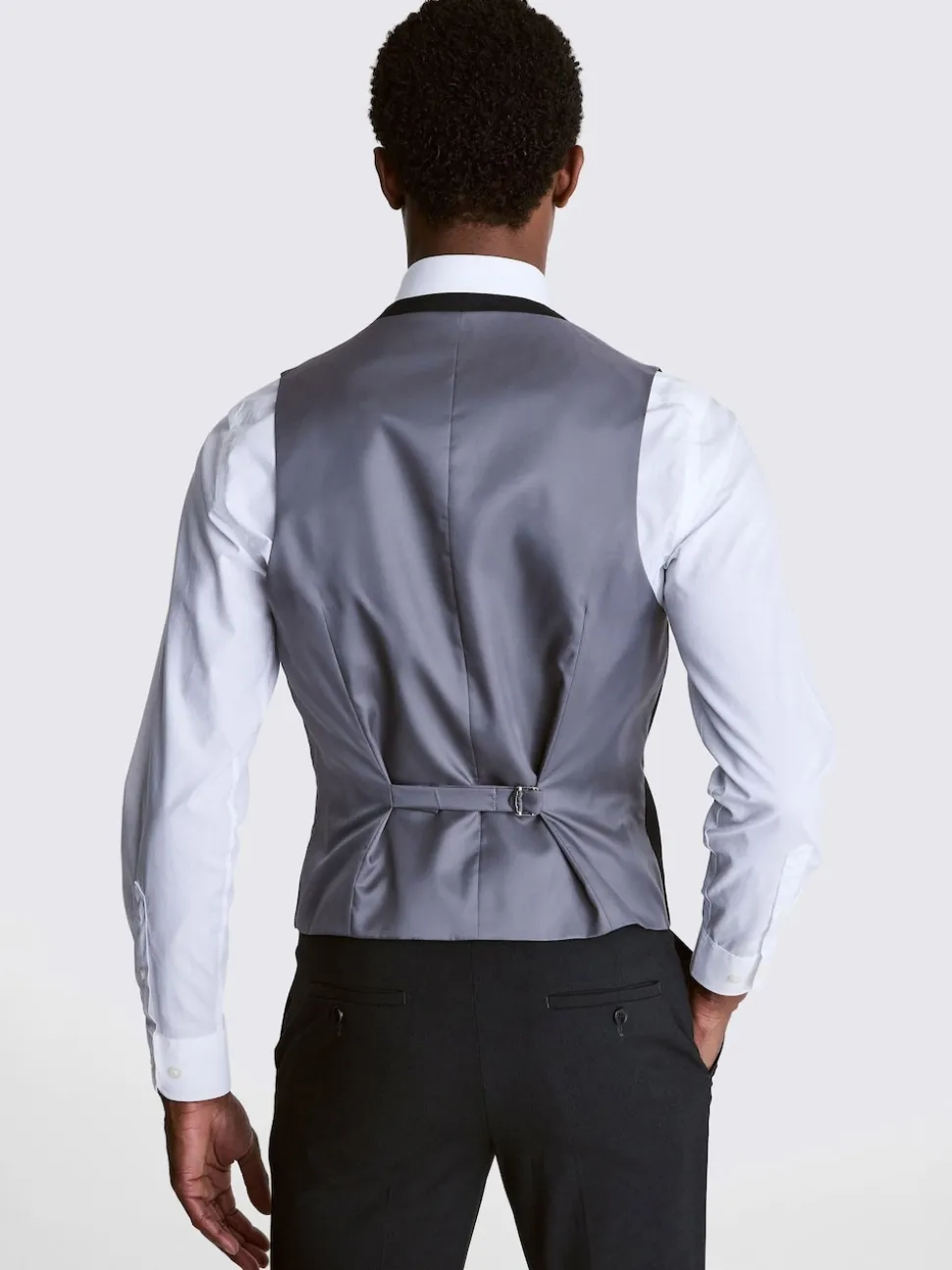 MOSS Charcoal Slim Regular Fit Stretch Suit Waistcoat
