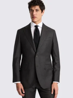 MOSS Charcoal Tailored Twill Italian Suit Jacket