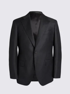 MOSS Charcoal Tailored Twill Italian Suit Jacket