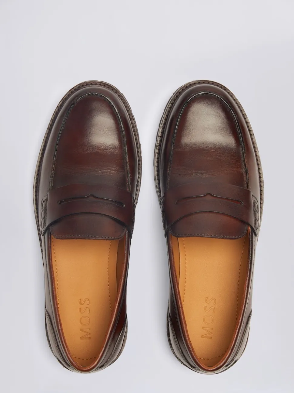 MOSS Chestnut Camden Chunky Loafers