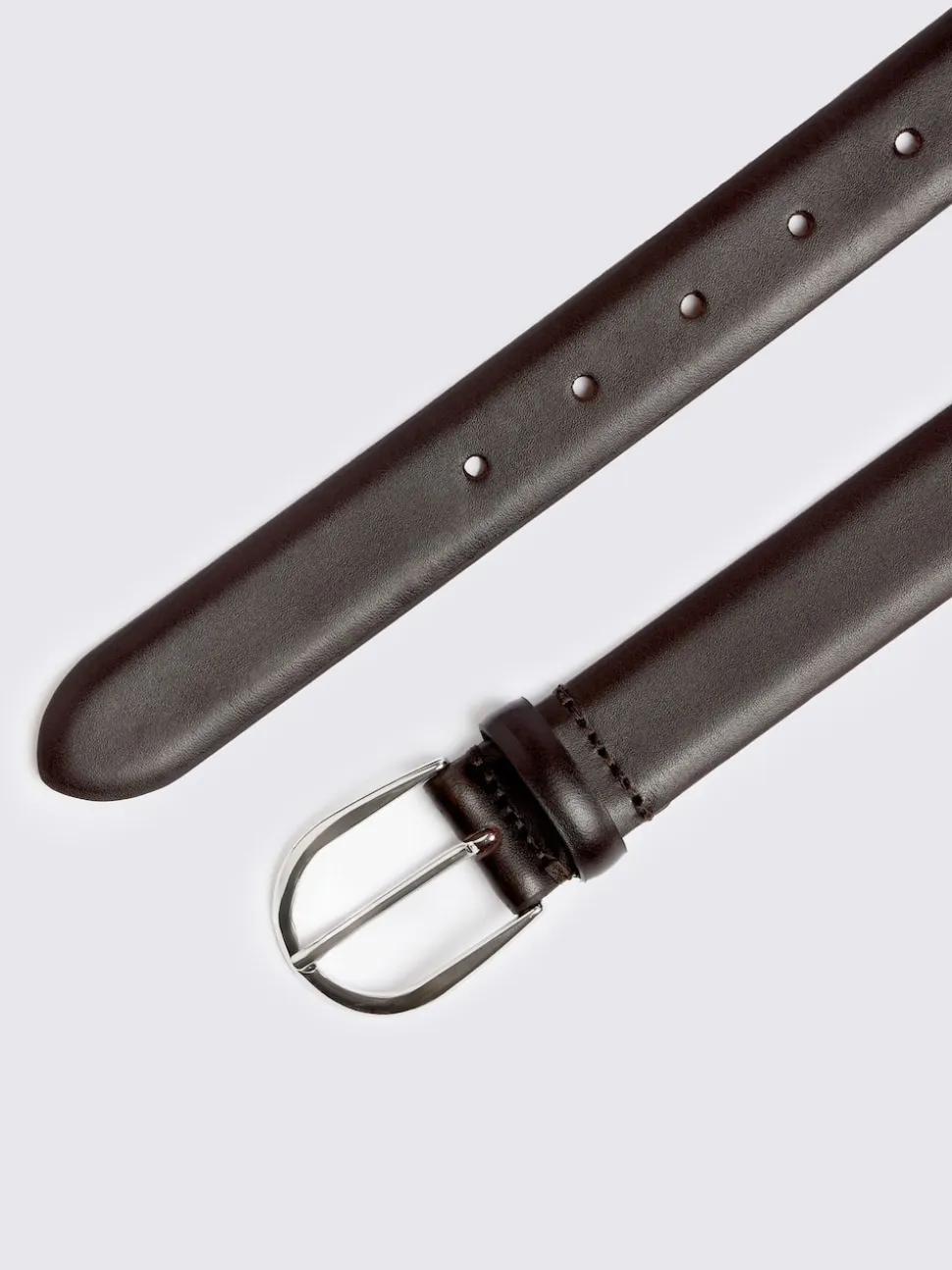 MOSS Dark Brown Italian Leather Belt
