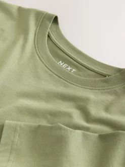 Moss Green Regular Fit Essential Crew Neck Cotton T-Shirt