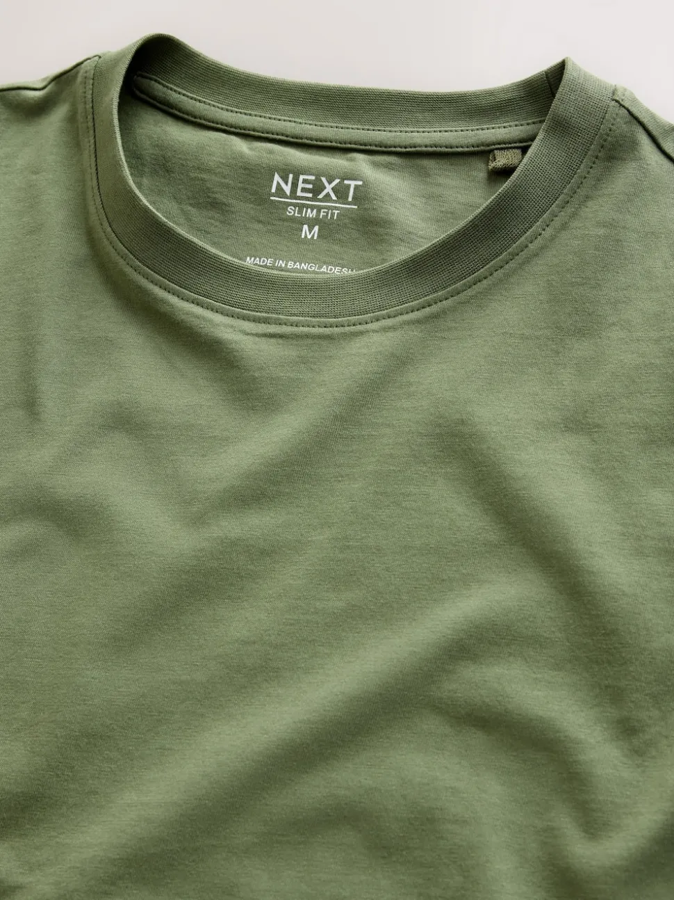 Moss Green Slim Fit Essential Crew Neck Cotton T-Shirt