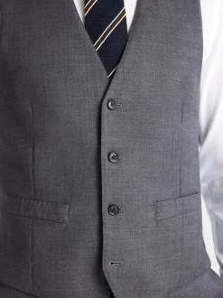 MOSS Grey Tailored Twill Suit Waistcoat