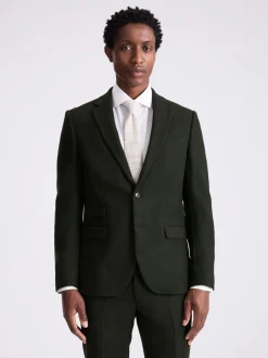 MOSS Khaki Slim Donegal Tweed Suit Jacket