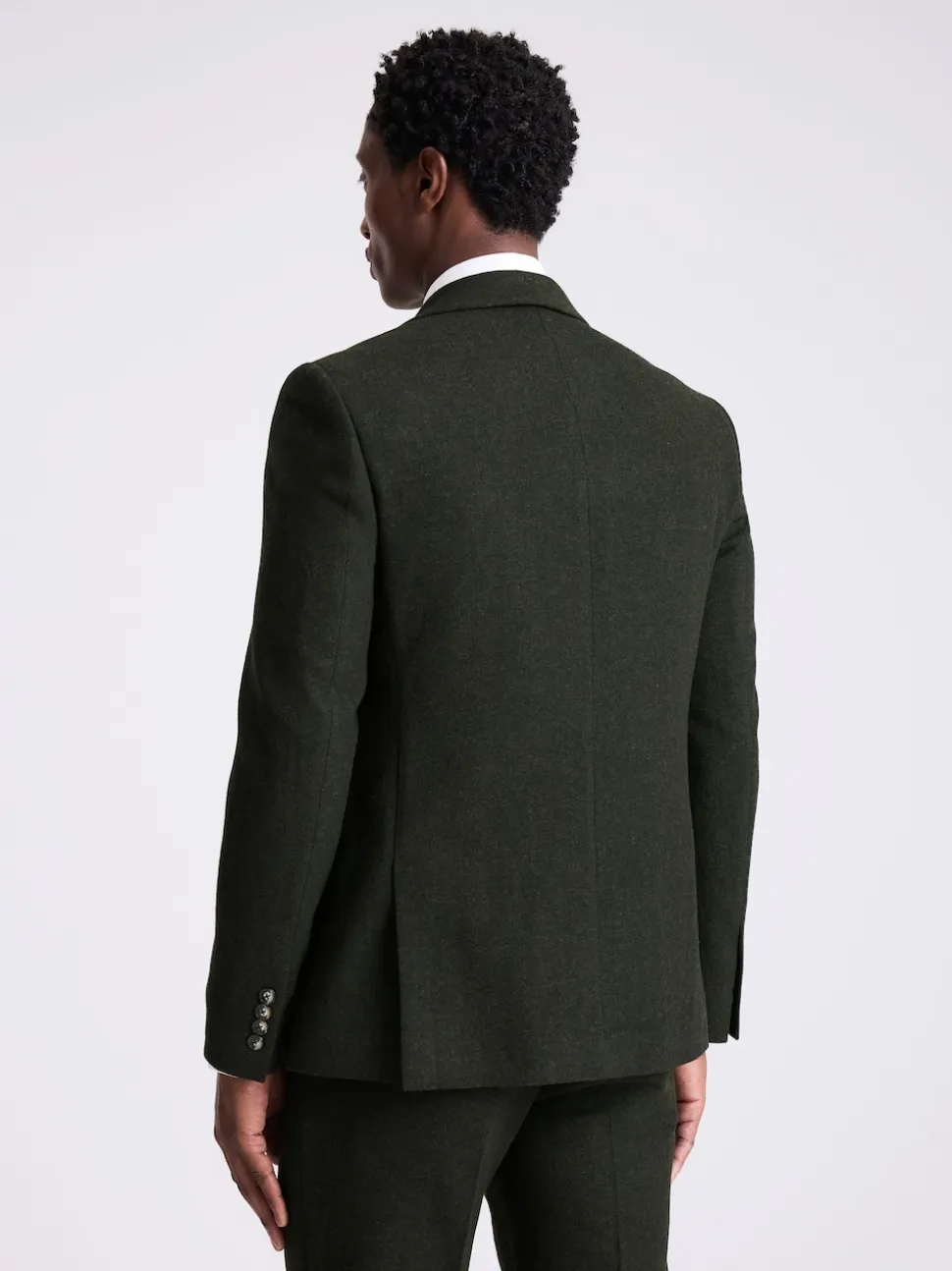 MOSS Khaki Slim Donegal Tweed Suit Jacket