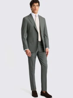 MOSS Khaki Tailored Fit Italian Suit Jacket