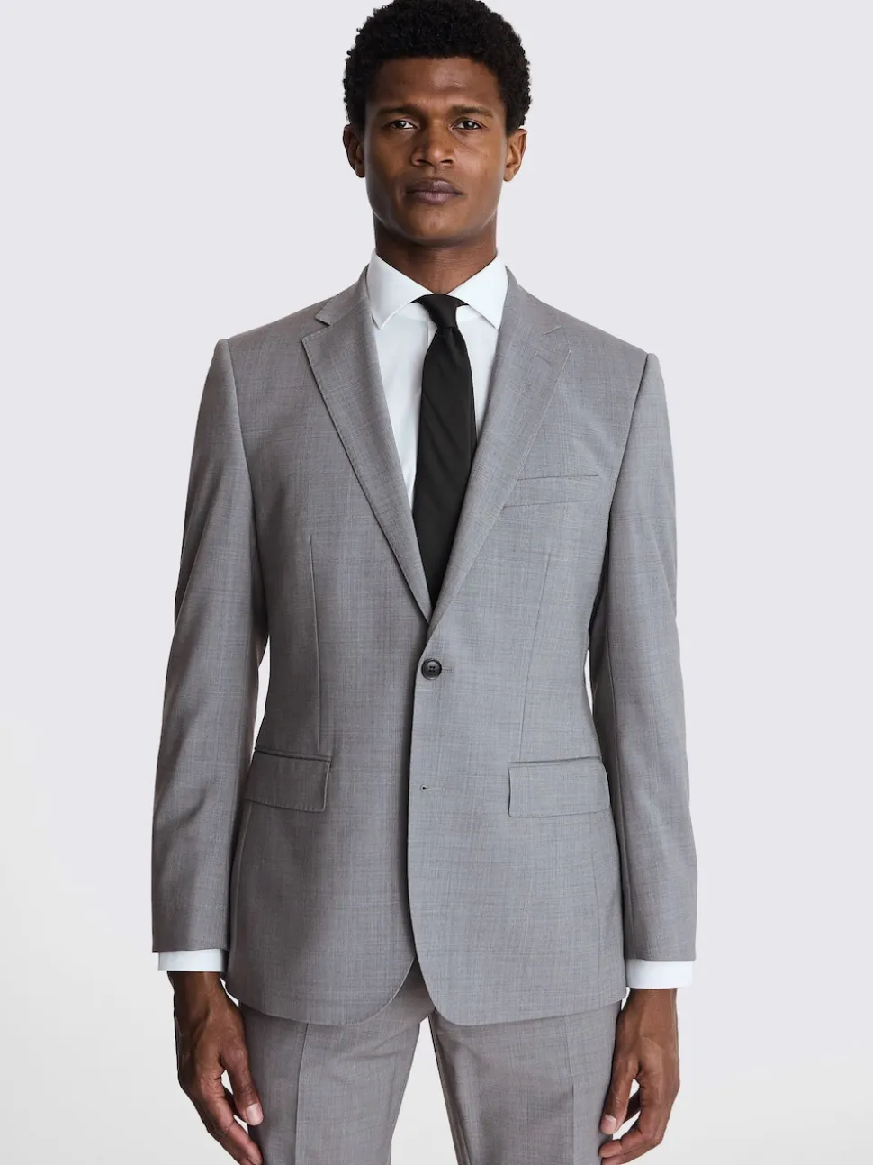 MOSS Light Grey Marl Tailored Performance Suit Jacket